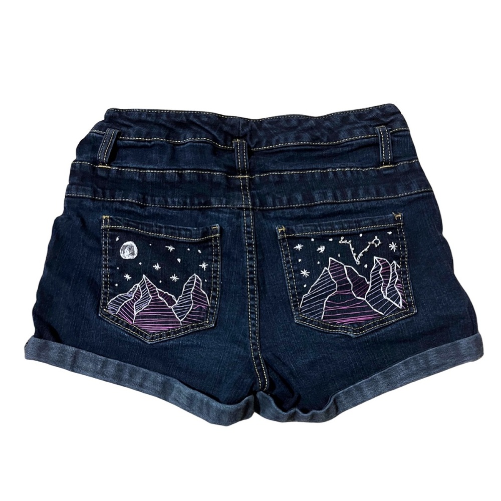 Mossimo Denim Shorts with Mountain Design
